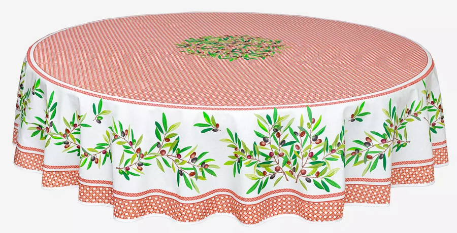 Round Tablecloth coated or cotton (Nyons. terracota)